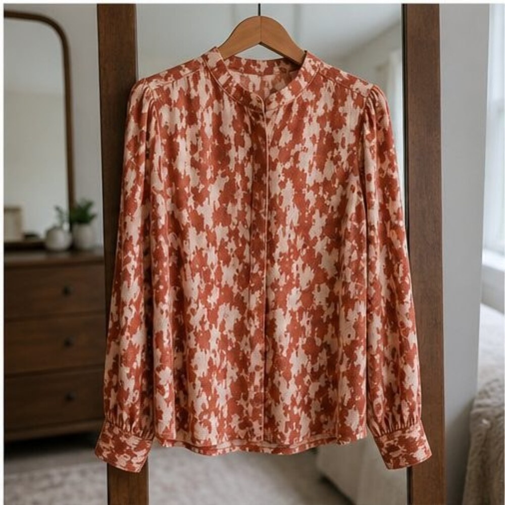 Gray Button Blouse